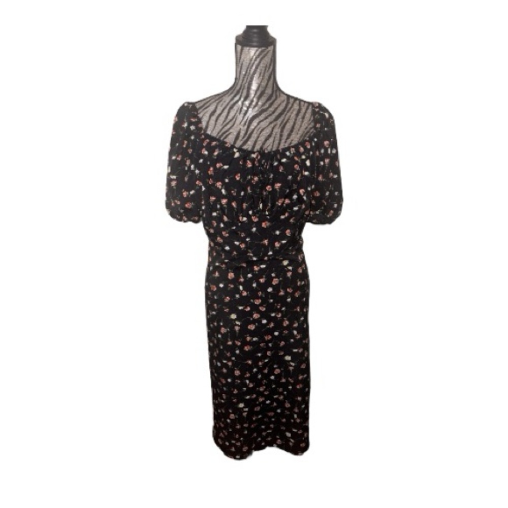 SHEIN Black Floral Maxi Dress